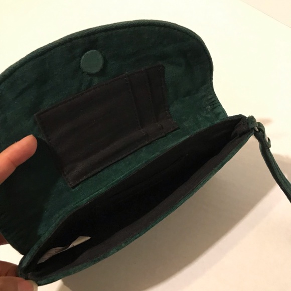 Lucky Brand Blue Velvet Floral Embroidered Wristlet Boho - Picture 6 of 8